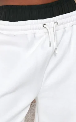 Clearance PrettyLittleThing Tall Double Waistband Wide Leg Sweatpant White