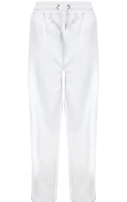 Clearance PrettyLittleThing Tall Double Waistband Wide Leg Sweatpant White