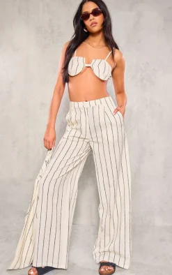 PrettyLittleThing Bralets*Tall Stripe Linen Bralet