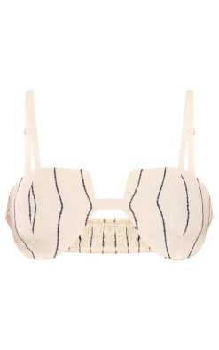 PrettyLittleThing Bralets*Tall Stripe Linen Bralet