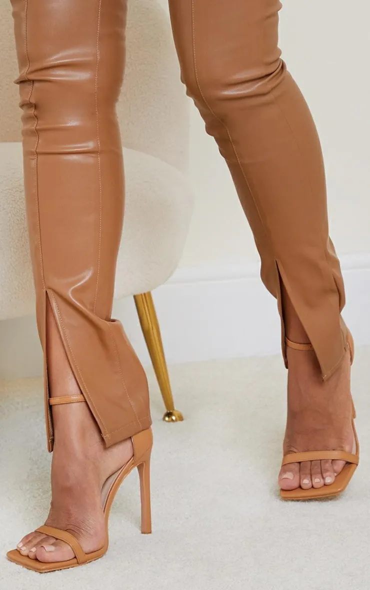 PrettyLittleThing High Heels*Clover Barely There Strappy Squared Toe Heeled Sandals