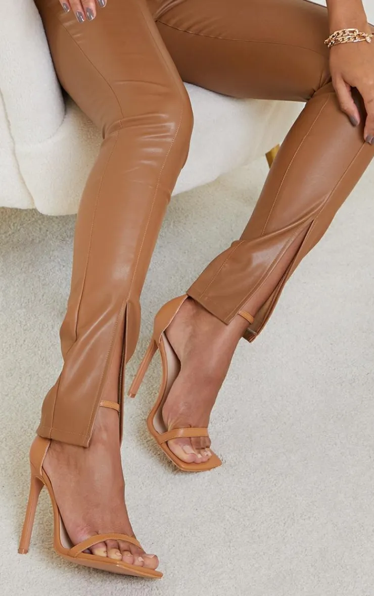 PrettyLittleThing High Heels*Clover Barely There Strappy Squared Toe Heeled Sandals