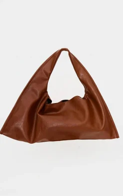 PrettyLittleThing Shoulder Bags*Crinkle PU Recgular Slouch Shoulder Bag