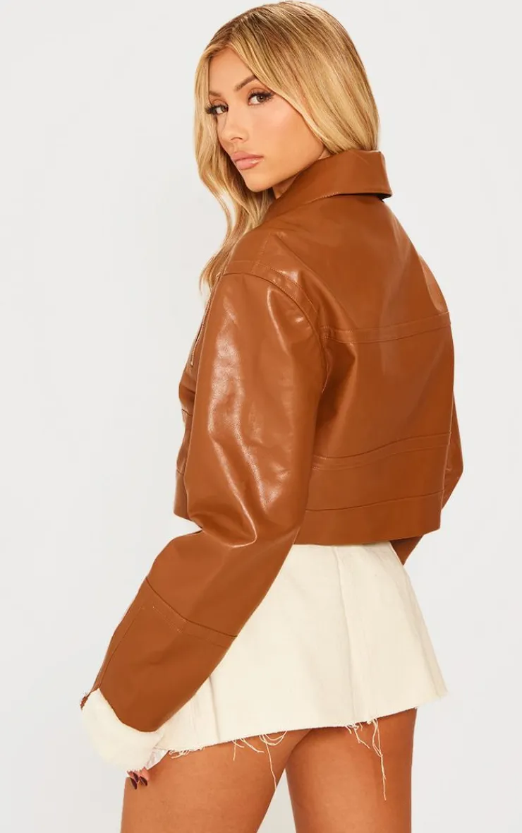 PrettyLittleThing Aviator Jackets*Cropped Zipped Detail Aviator