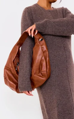 PrettyLittleThing Shoulder Bags*Distressed Pu Super Slouchy Tote Bag