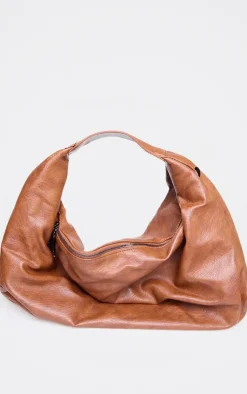PrettyLittleThing Shoulder Bags*Distressed Pu Super Slouchy Tote Bag