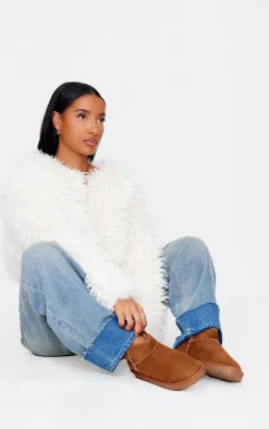 PrettyLittleThing Ankle Boots*Faux Suede Round Toe Rigged Sole Ankle Boots