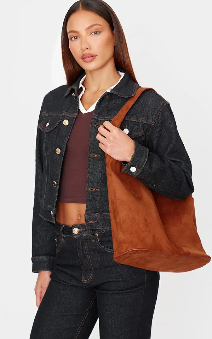 PrettyLittleThing Shoppers*Faux Suede Slouchy Tote Bag