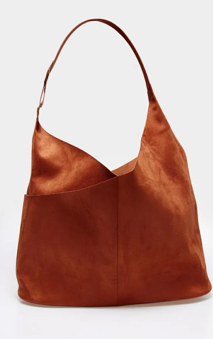 PrettyLittleThing Shoppers*Faux Suede Slouchy Tote Bag