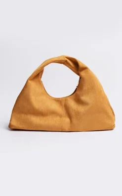 PrettyLittleThing Shoulder Bags*Faux Suede Slouchy Twist Handle Handbag