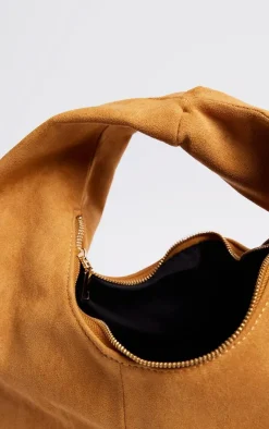 PrettyLittleThing Shoulder Bags*Faux Suede Slouchy Twist Handle Handbag