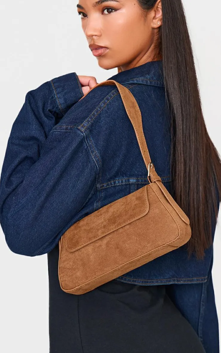 PrettyLittleThing Shoulder Bags*Faux Suede Trapeze Shoulder Bag
