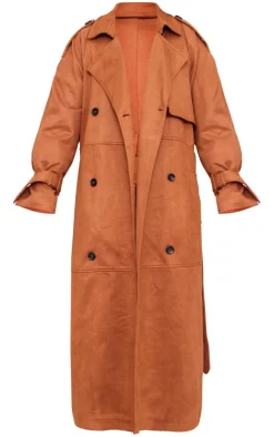 PrettyLittleThing Trench Coats*Faux Suede Trench Coat