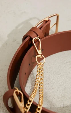PrettyLittleThing Waist Belts*Gold Chain Waist Belt