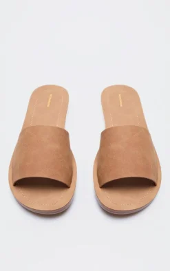 PrettyLittleThing Mules*Pu Round Toe Basic Mule Flat Sandal