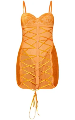 Lace Underwired Eyelet Detail Bodycon Dress-PrettyLittleThing Sale