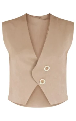 PrettyLittleThing Sleeveless Tops*Asymmetric Boxy Vest