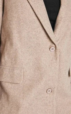 PrettyLittleThing Wool Coats*Brushed Wool Look Tailored Blazer