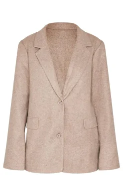 PrettyLittleThing Wool Coats*Brushed Wool Look Tailored Blazer