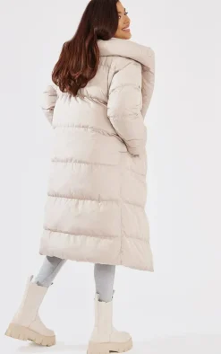 PrettyLittleThing Puffer Jackets*Chevron Quilted Maxi Puffer Coat