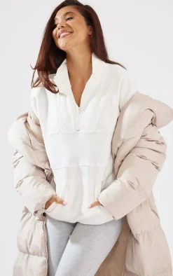 PrettyLittleThing Puffer Jackets*Chevron Quilted Maxi Puffer Coat