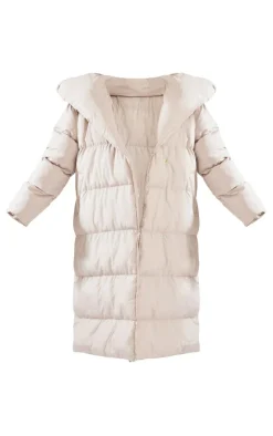 PrettyLittleThing Puffer Jackets*Chevron Quilted Maxi Puffer Coat