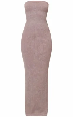 PrettyLittleThing Snatched*Faded Snatched Rib Bandeau Midaxi Dress