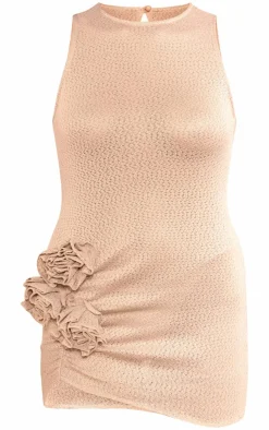 Flower Detail Bodycon Dress-PrettyLittleThing Sale