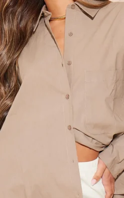 PrettyLittleThing Shirts*Linen Look Pocket Detail Oversized Shirt