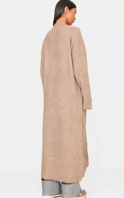 PrettyLittleThing Knitted Two Piece Sets*Marl Knit Rib Maxi Cardigan