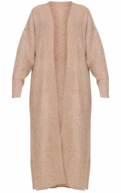 PrettyLittleThing Knitted Two Piece Sets*Marl Knit Rib Maxi Cardigan