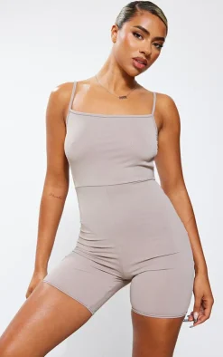 PrettyLittleThing Unitards*Matte Sculpt Strappy Back Detail Unitard