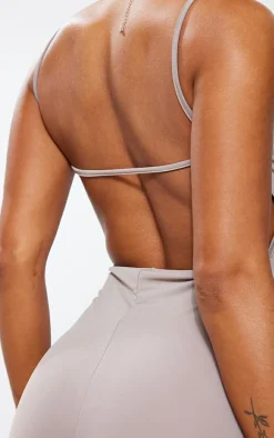 PrettyLittleThing Unitards*Matte Sculpt Strappy Back Detail Unitard