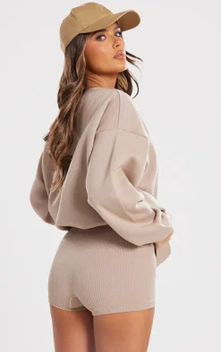 Taupe Miami Embroidered Sweatshirt