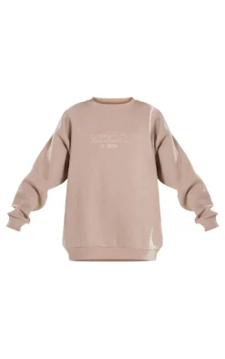 Taupe Miami Embroidered Sweatshirt