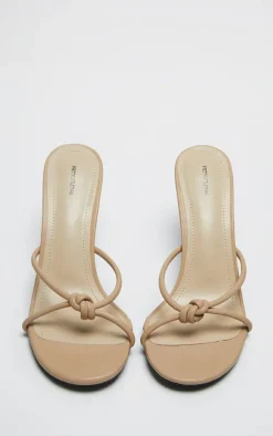 PrettyLittleThing Mules*PU Knotted Mid Heeled Mule Sandals