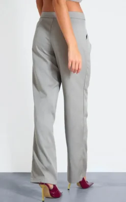 Best PrettyLittleThing Tailored Straight Leg Pants Taupe