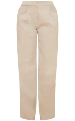 Best PrettyLittleThing Tailored Wide Leg Pants Taupe