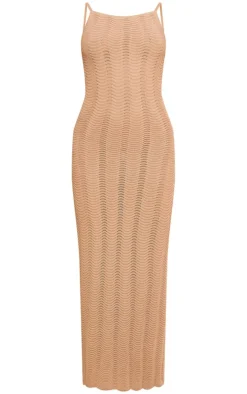 Wave Knit Maxi Dress-PrettyLittleThing New