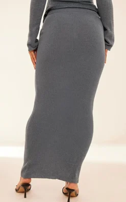 Teal Knit Maxi Skirt