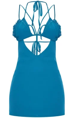 Strappy Cut Out Shift Mini Dress-PrettyLittleThing
