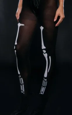 PrettyLittleThing Tights*Tights Skeleton Print