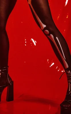 PrettyLittleThing Tights*Tights Skeleton Print