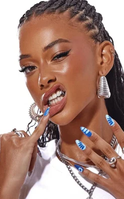 PrettyLittleThing Nails*Tips Its Giving Santorini Press On Nails