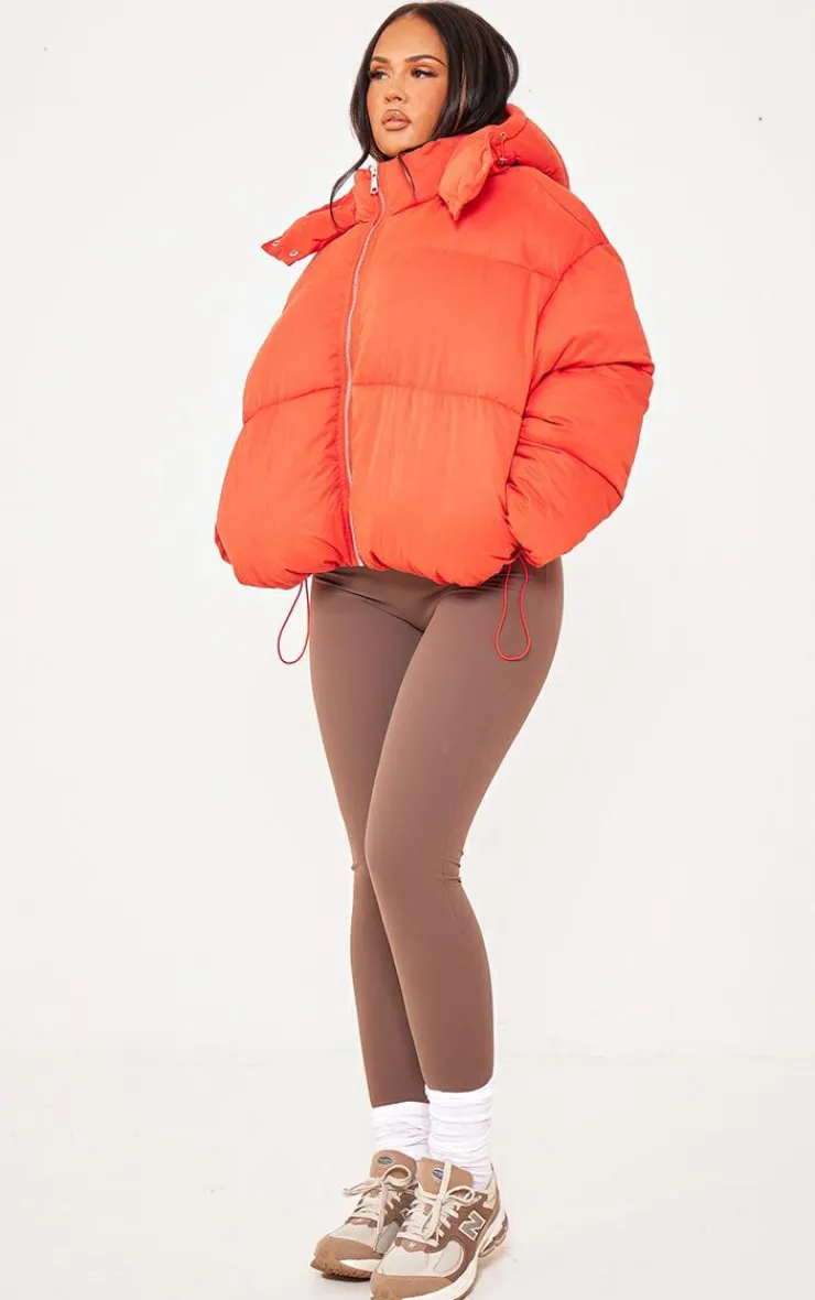 PrettyLittleThing Puffer Jackets*Peached Oversized Hooded Puffer Coat