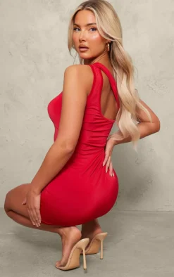Slinky One Shoulder Asymmetric Bodycon Dress-PrettyLittleThing Outlet