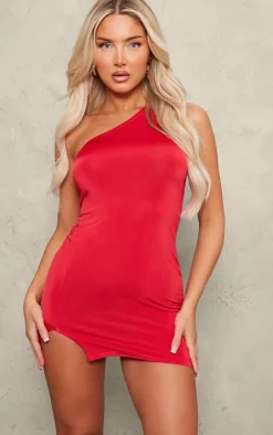 Slinky One Shoulder Asymmetric Bodycon Dress-PrettyLittleThing Outlet