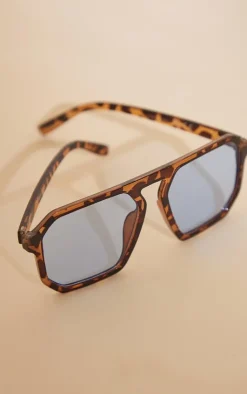 PrettyLittleThing Oversized Sunglasses*Blue Lens Aviator Sunglasses