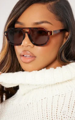 PrettyLittleThing Aviator Sunglasses*Round Frame Bar Aviator Sunglasses
