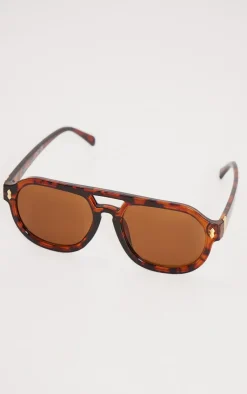 PrettyLittleThing Aviator Sunglasses*Round Frame Bar Aviator Sunglasses